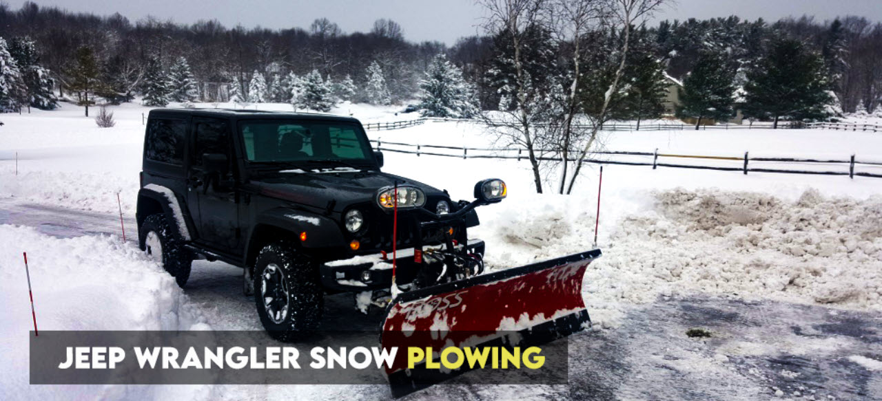 jeep wrangler snow plowing